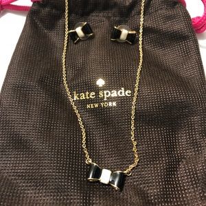 Kate Spade Bow tie necklace and earring set